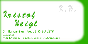 kristof weigl business card